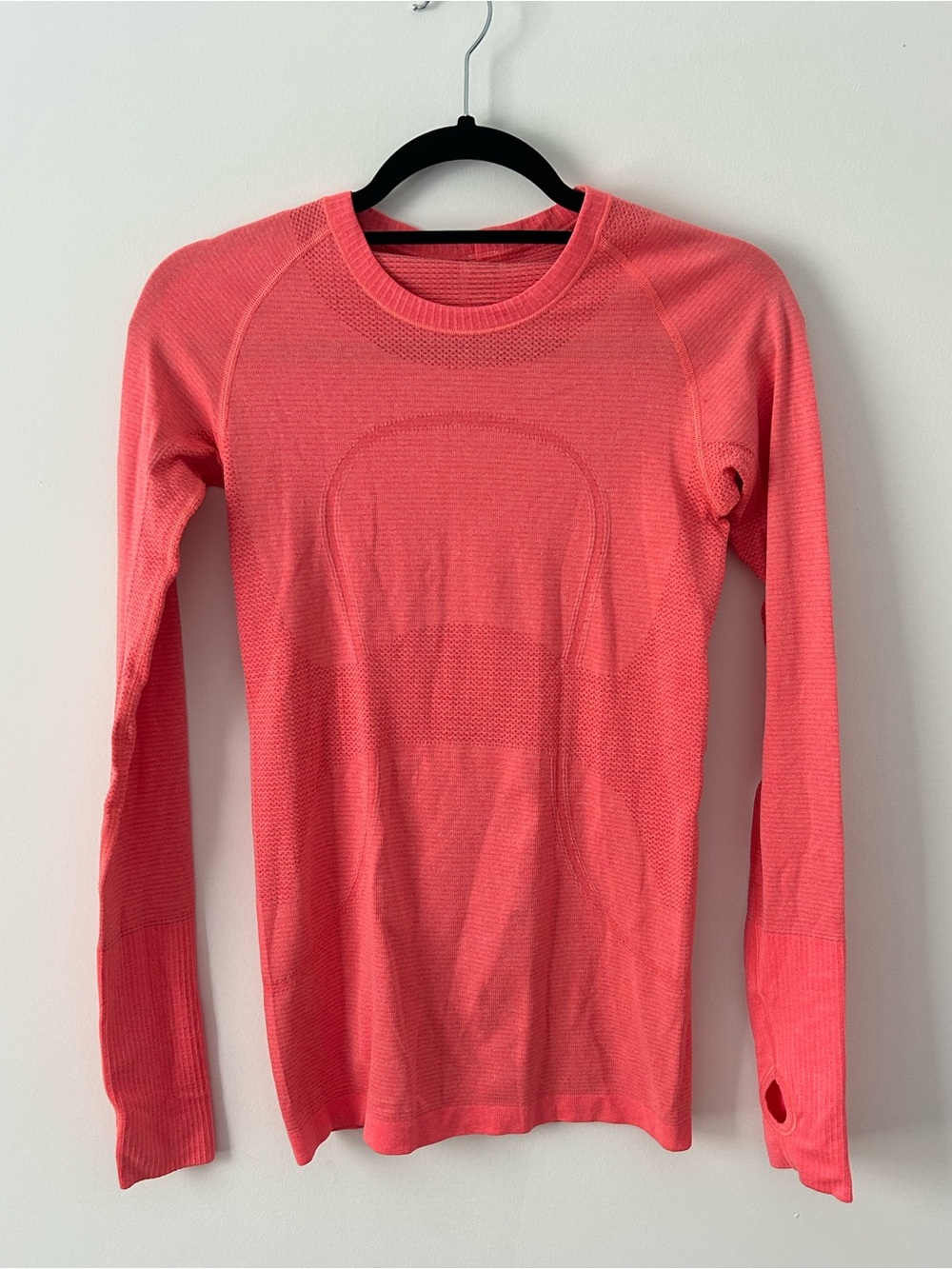 Lululemon Swiftly Tech Coral Seamless Long-Sleeve Crew